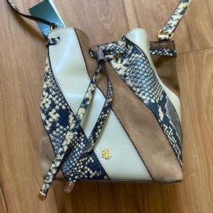 NEW Lauren Ralph Lauren Bucket Bag Crossbody